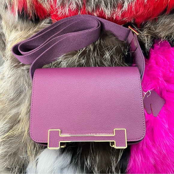 Your New Go to Mini...Genuine Leather mini bag with canvas Cross body strap. - Picture 4 of 17